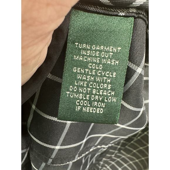 Ralph Lauren Active Windbreaker Womens Large Black white Lightweight - Picture 7 of 11